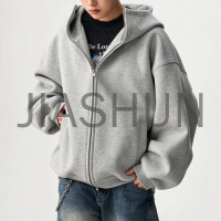 Men Street Style Full Zip Oversized Hoodie