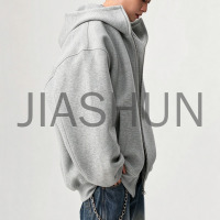 Men Street Style Full Zip Oversized Hoodie
