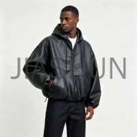 Custom Crop Oversized Leather Jacket · 400 gsm