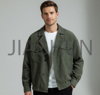 Waffle Texture Oversized Shirt Jacket