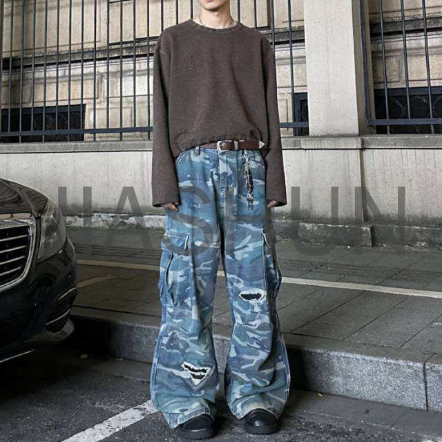 Custom Camo Washed Denim