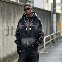 Custom Oversized Vintage Streetwear Jacket · 390 gsm · Vintage wash