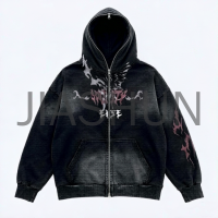 Custom Oversized Vintage Streetwear Jacket · 390 gsm · Vintage wash