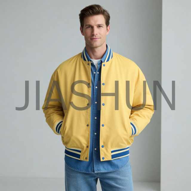 Yellow Varsity Bomber Jacket