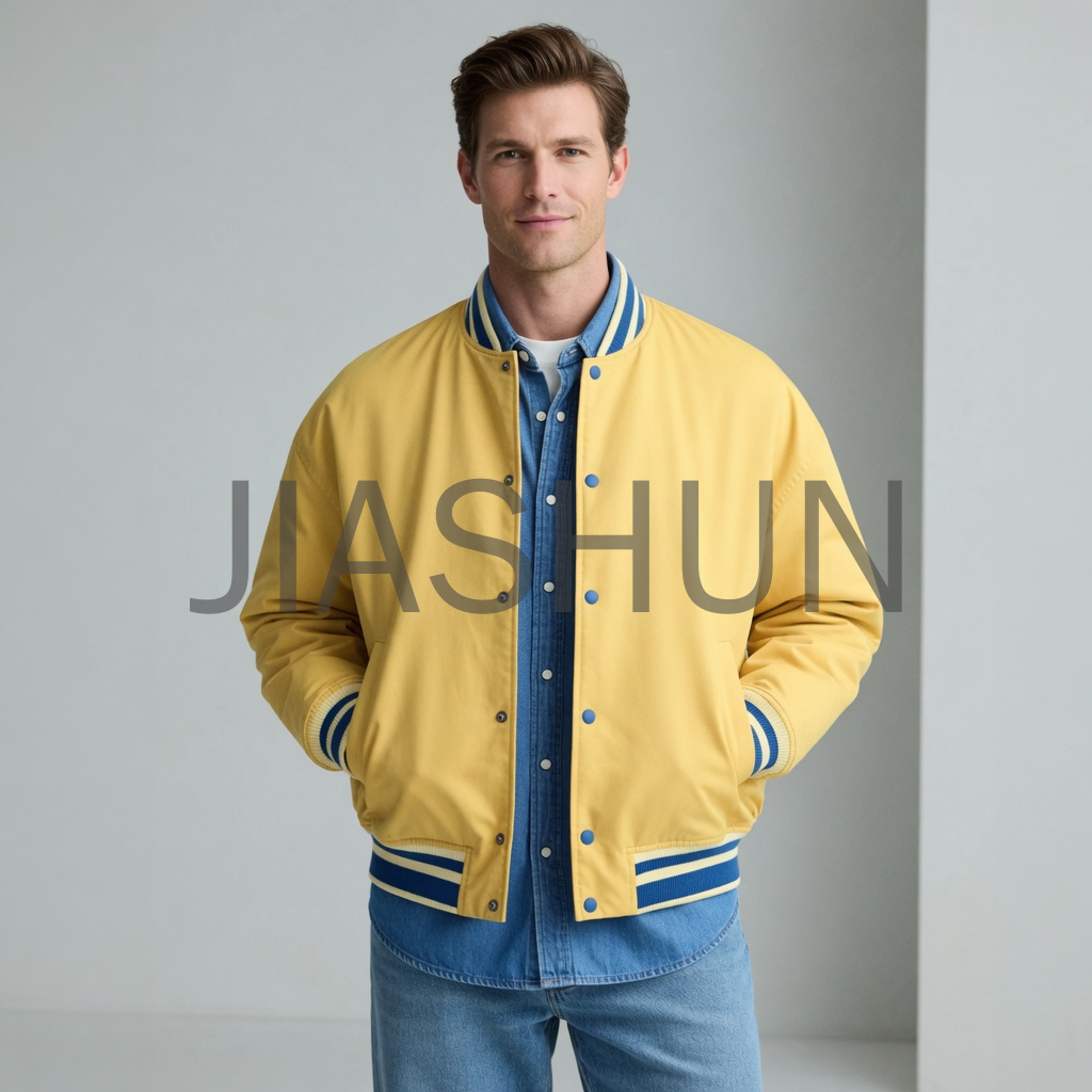 Yellow Varsity Bomber Jacket