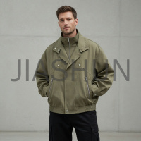 Olive Green Oversized Multi-Zip Jacket