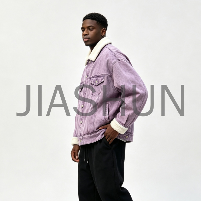 Custom Oversized Vintage Denim Jacket · Vintage wash