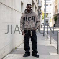 Custom Crop Hooded Streetwear Jacket · 390 gsm · Vintage wash