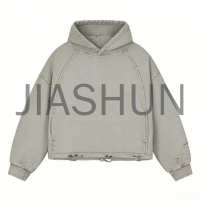 Custom Crop Vintage Hoodie · 390 gsm · Vintage wash