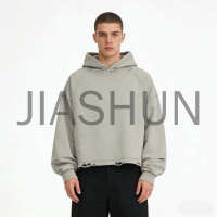 Custom Crop Vintage Hoodie · 390 gsm · Vintage wash
