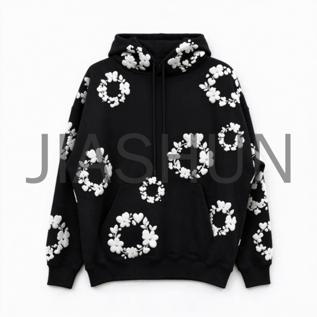 Custom Oversized Hoodie · Puff print · Embroidery
