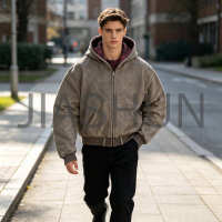 Custom Crop Vintage Padded Jacket · 440 gsm