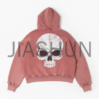 Custom Skull Graphic Vintage Hoodie