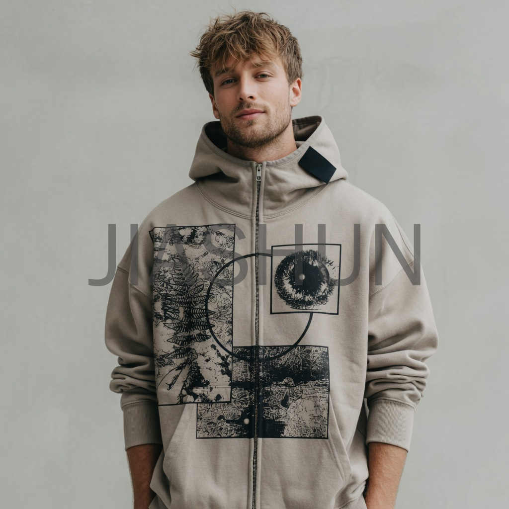 Streetwear Graphic Zip Hoodie