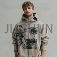 Streetwear Graphic Zip Hoodie