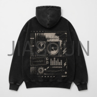 Vintage Washed Graphic Print Hoodie