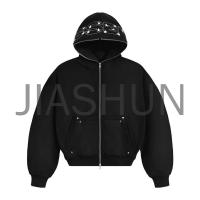 Oversized Zip-Up Hooded Jacket