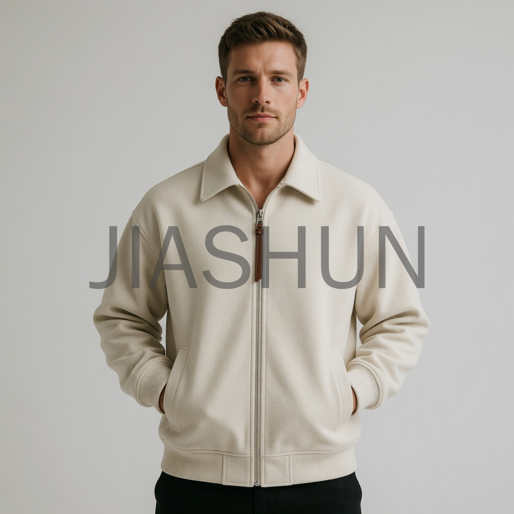 Oversized Collared Zip Jacket