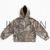 Oversized Camo Print Hoodie