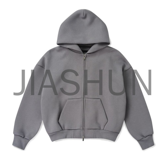 Men Oversized Heavyweight Full Zip Up Hoodie