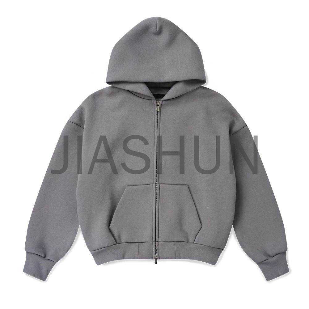Men Oversized Heavyweight Full Zip Up Hoodie