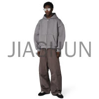 Men Oversized Heavyweight Full Zip Up Hoodie