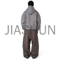 Men Oversized Heavyweight Full Zip Up Hoodie