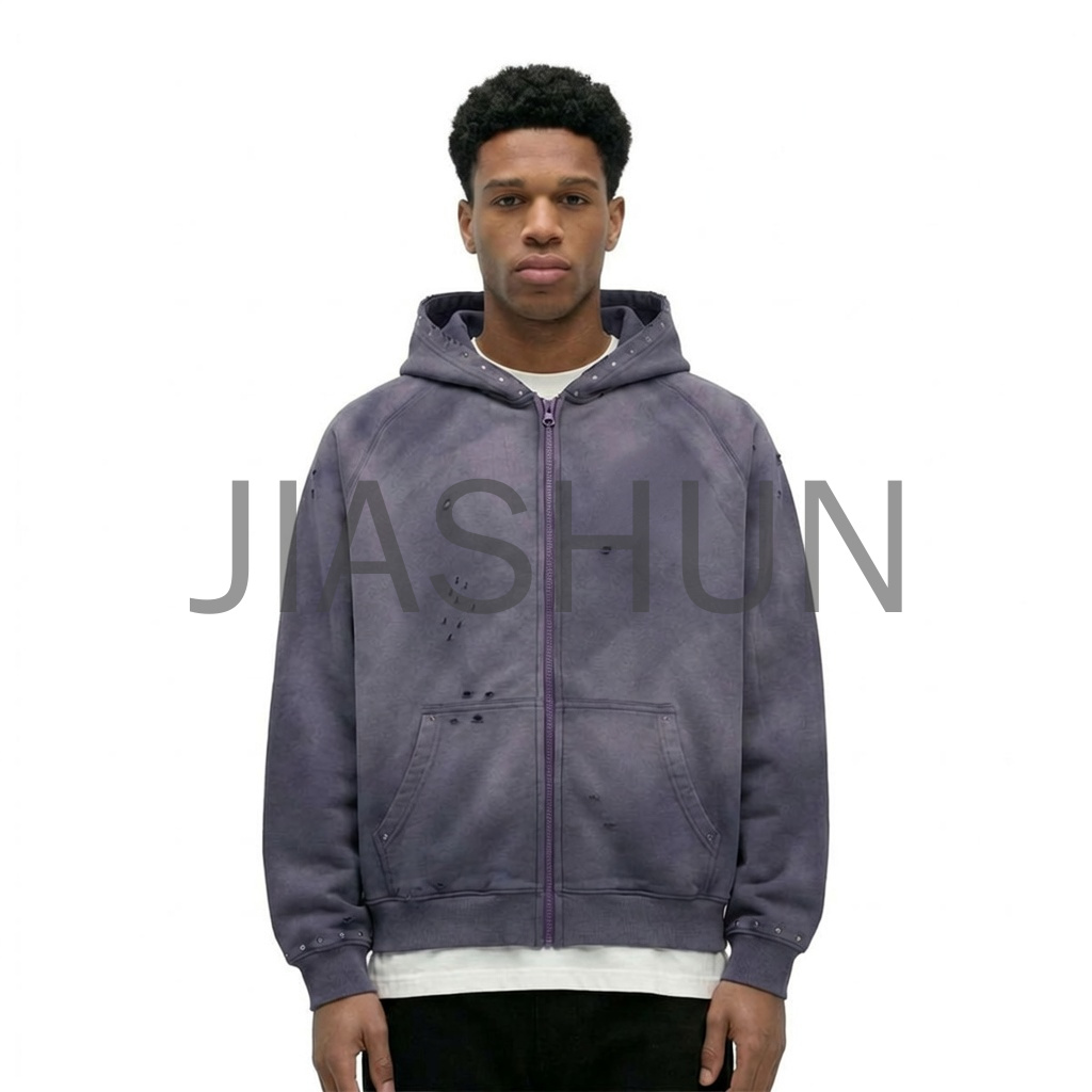 Custom Oversized Vintage Streetwear Jacket · 400 gsm · Vintage wash