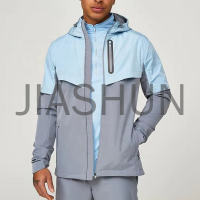 Lightweight Windproof Colorblock Athletic Hooded Jacket