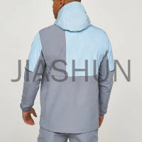 Lightweight Windproof Colorblock Athletic Hooded Jacket