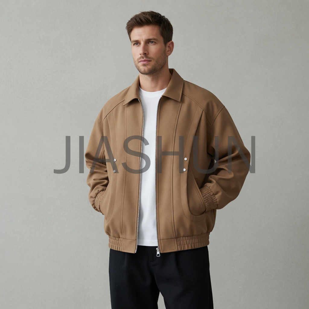 Oversized Collared Bomber Jacket