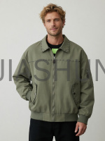 Oversized Rivet Collared Bomber Jacket