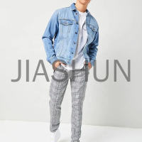 Vintage Light Blue Casual Long Sleeve Denim Jacket