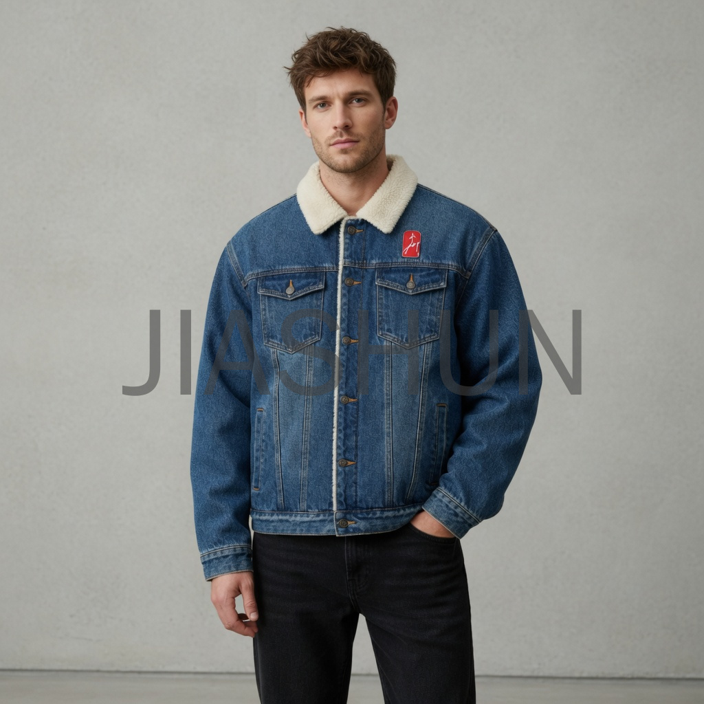 Corduroy Collar Denim Jacket
