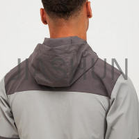 Men Color Block Hooded Windbreaker Lightweight Track Jacket