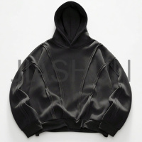 V Stitch Seam Oversized Hoodie