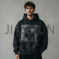 Oversized Cross Graphic Print Hoodie