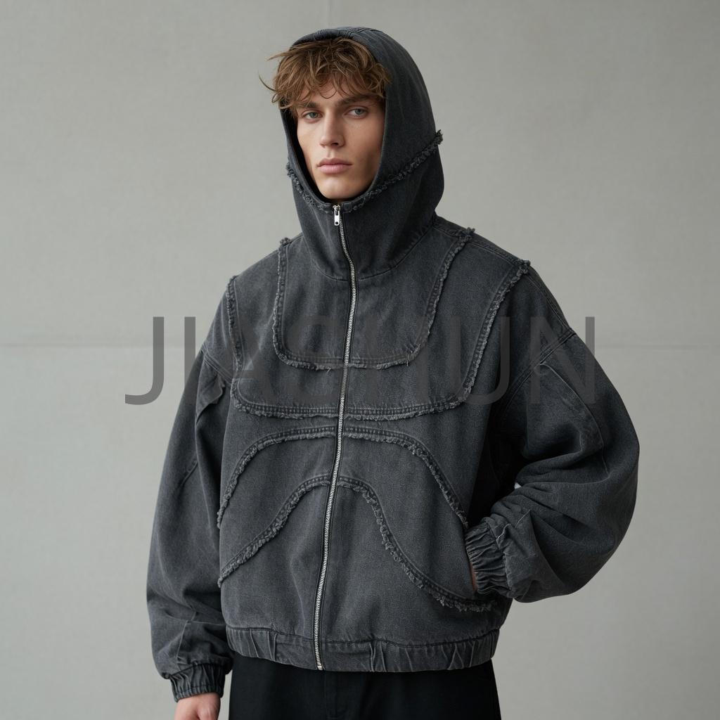 Oversized Balaclava Zip Jacket