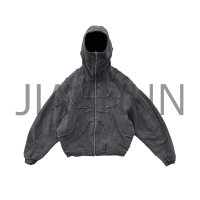 Oversized Balaclava Zip Jacket