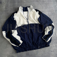 Oversized Colour Block Windbreaker Jacket